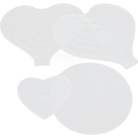 Moule pour Dessous de Verre en Résine, 4 Pièces Réutilisables, DIY Déco Maison et Artisanat (1/5)