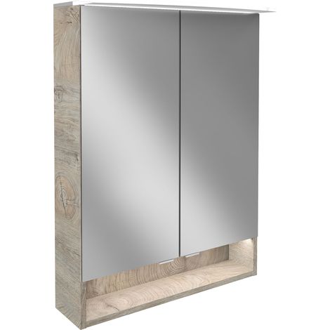 FACKELMANN B.Style LED Spiegelschrank 60 cm Korpusfarbe: Nature (1/5)