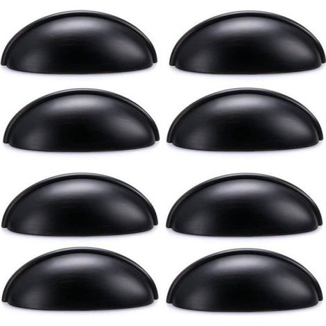 Poignée Bouton Coquille - Bronze Frotté - Pour Tiroir Commode Placard Meuble - 8 Pièces (1/3)