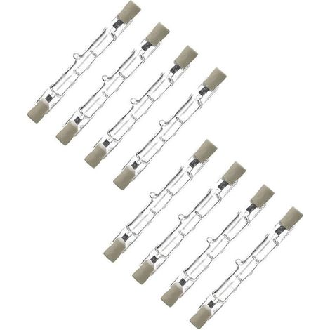 8er-Pack R7S 118 mm 300 W dimmbare Halogen-Stablampen AC220–240 V J118 Lineare Halogenstrahler für Landschafts-, Sicherheits- und Straßenbeleuchtung (1/5)