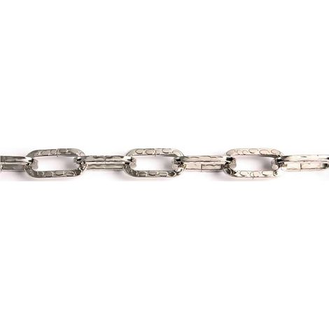 CATENA ORNAMENTALE PRETAGLIATA MARTELLATA QUADRATA 2,5 mt - nera
