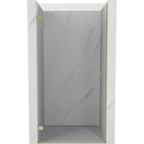 Mexen Lunar-B puerta de ducha abatible izquierda 65 cm, transparente, dorado - 832-065-000-50-00-L (1/5)