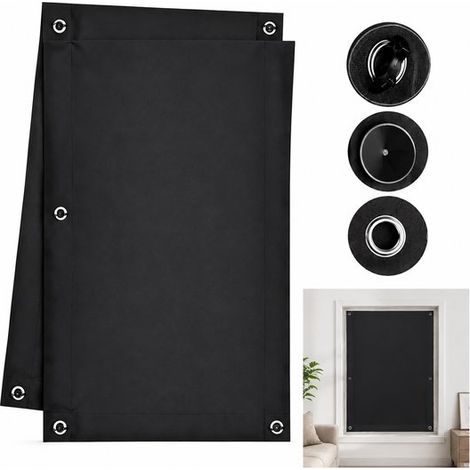 Lot de 2 pare-soleil 96x100 cm avec ventouses – Protection UV et anti-chaleur – Sans perçage – Pour fenêtres et toits (1/5)