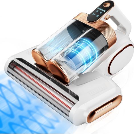 Aspiradora para colchones, aspiradora inalámbrica de 15 kPa con luz UV-C de 253,7 nm, filtro HEPA y ondas ultrasónicas, aspiradora de mano versátil para camas, sofás, sillones y cunas. (1/5)