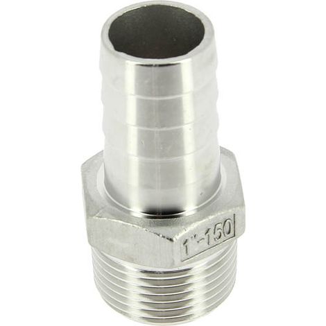 Embout cannelé inox moulé Ø26 Mâle 1"