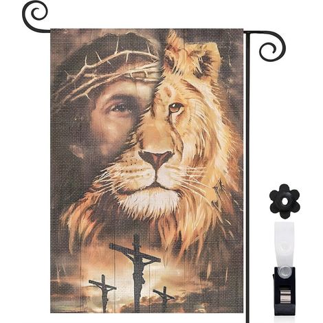 Drapeau de jardin décoratif décoration extérieure toile lavable double face 30 x 45 cm pour balcon terrasse (1/5)