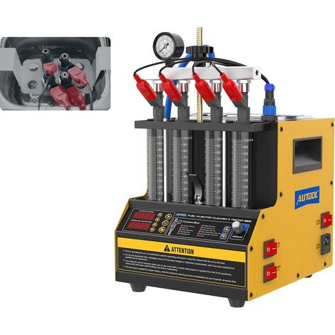 Machine de nettoyage des injecteurs de carburant, nettoyage ultrasonique, capacité du réservoir de 2000 ml, compatible avec les injecteurs à essence 12V, plage de vitesse 07500 tr/min, pression du sys (1/5)