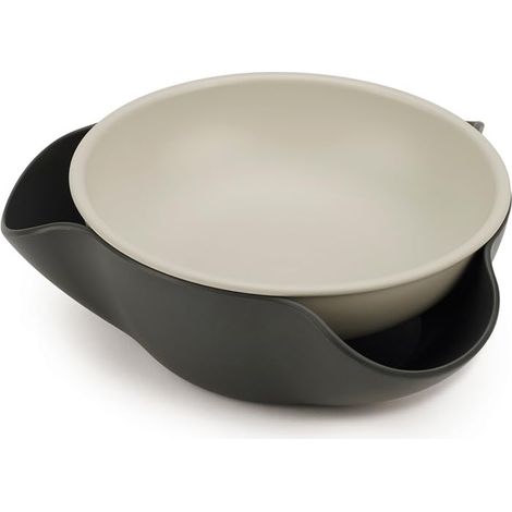 Joseph Joseph Ciotola a doppio piatto per olive, noci e snack, grigio (1/3)