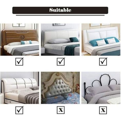 Housse de tête de lit extensible - - Impression Chat - Anti-poussière - Extensible - Taille 150 cm (1/4)