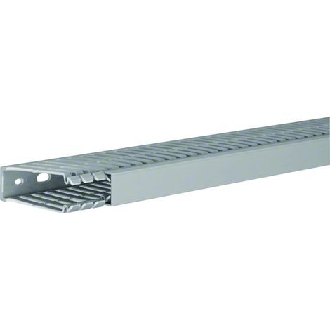 Goulotte de câblage complète BA7 prof 80mm l 25mm RAL 7030 gris HAGER BA780025