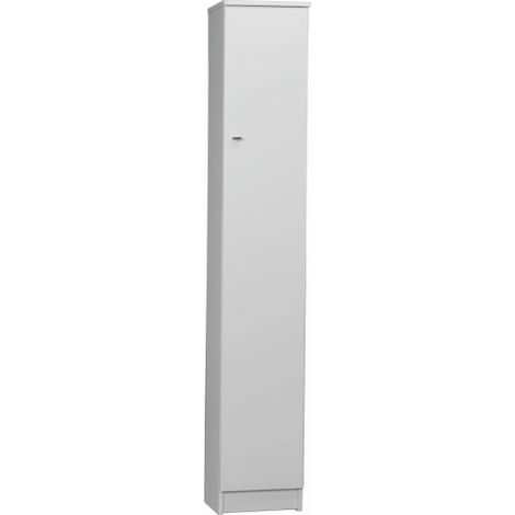 ARMADIO COLONNA MULTIFUNZIONE BAGNO/LAVANDERIA 1ANTA BIANCO LUCIDO H183