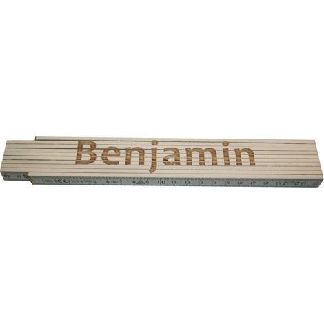 Zollstock Benjamin 2 m weiß Zollstock