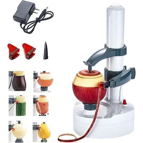 Multifunctional Electric Peeler: 2 stainless steel blades, durable ABS material, fast automatic peeling (1/4)