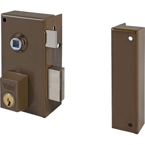 Cerradura Sobreponer 70X40Mm 56B70Dhp Hierro Pintado Picaporte/Palanca Derecha Yale (1/7)