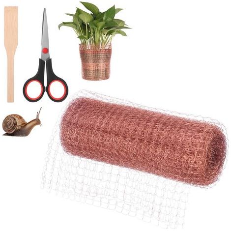 Maille de cuivre ou contrôle des nuisibles, souris, escargots et rongeurs 12,7 cm x 6 m pour travaux manuels pour maisons, jardins et décoration (1/5)