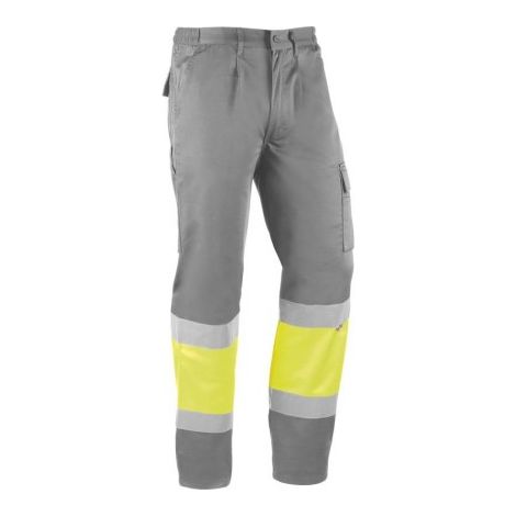 HV816/S PANTALON MULTIBOLSILLOS 65% POLIESTER 35% ALGUANTE DE 235 GR./MÂ² BANDAS REFLECTANTE - JUBA