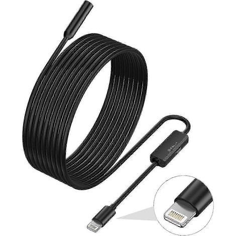 Endoskop kompatibel mit der ILIHOME Inspektionskamera mit 5,5 mm Objektiv, 5 Meter IP68 wasserdichtes halbstarres Boreskop. (1/5)