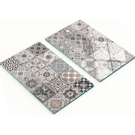 Tableros de cocina de vidrio templado con azulejos cer谩micos gr谩ficos 2x30x52 cm
