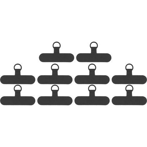 10 Paar universelle, schwarze Anti-Fall-Handgelenkschlaufen-Patches für Smartphones, ohne Klebstoff. (1/5)
