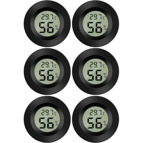 Lot de 3 mini thermomètres et hygromètres numériques LCD pour bureau, cuisine, cave à cigares, incubateur, reptiles (1/4)