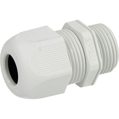Presse-étoupe M20 pour diamètre 7 - 12 mm gris clair