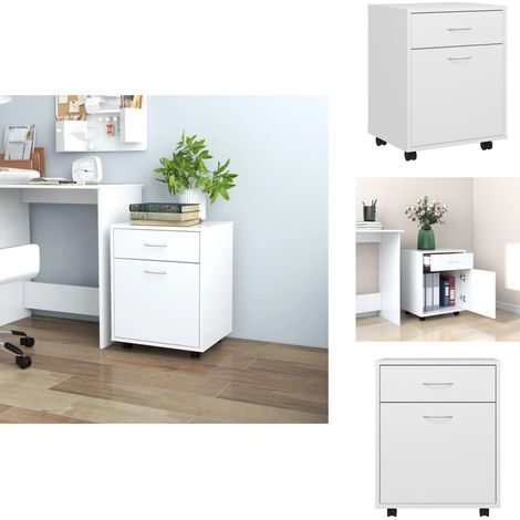 Rollschrank Weiß 45x38x54 cm Holzwerkstoff vidaXL (1/5)