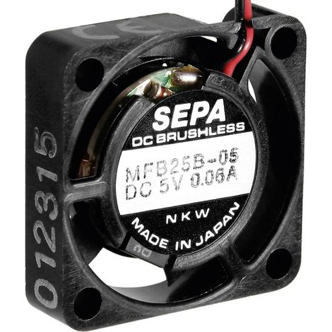 SEPA MFB25B12 Ventola assiale 12 V/DC 23 l/min (L x L x A) 25 x 25 x 6.5 mm