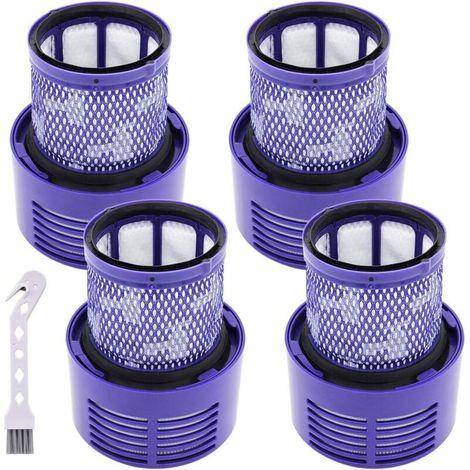 Washable filter unit for Dyson V10 Cyclone Series, for Dyson V10. SV12 Cyclone Animal Absolute Clean Vacuum Replacement Parts DY-969082-01, 4 Pack (1/5)