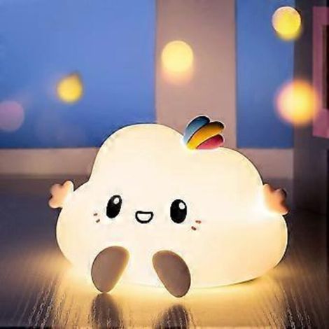 Veilleuse mignonne pour enfants, veilleuse portable rechargeable pour filles, veilleuse en silicone pour bébé, veilleuse LED, cadeau d'anniversaire pour enfants, piles incluses