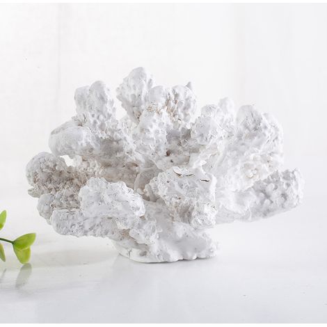 Coral artificiel Ornement de corail artificiel Décoration pour aquarium paysage sous-marin (blanc) (1/5)