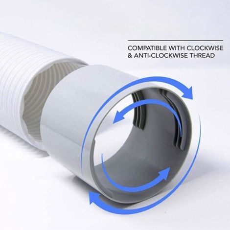 Tragbarer Klimaanlagenschlauch, Abluftschlauchanschluss und -armaturen, mobiler Gewindeanschluss für Klimaanlagen-Abluftschlauch, Verlängerungsschlauchadapter für Ventilator, Durchmesser 15 (1/5)