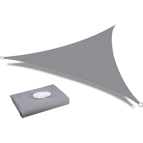 Auvent de protection solaire de fête de patio de jardin extérieur imperméable 3x3x3m Triangle Canopy 98% UV Block (1/5)