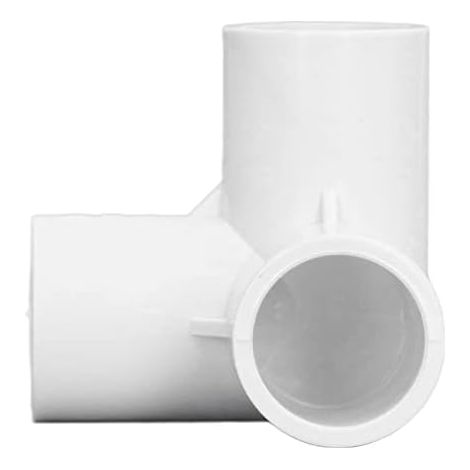Lot de 10 Raccords Tuyauterie 3 Voies en PVC Voies, Uxcell Coude 20 Mm, Raccord D'Angle T Plastique à Angle (Blanc) Blanc - (1/5)