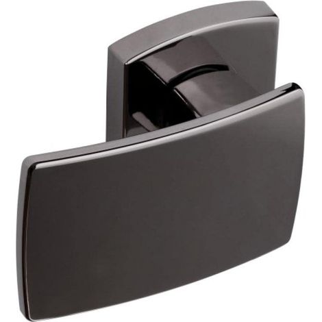 Set de Poignée de Porte sur Rosace MUZE - Version Clé I pour Porte Palière - Pose Facile - en Zamak - Vis Extérieures Invisibles - Finition Diamant Noir (1/2)