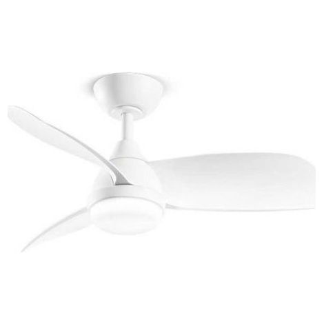 VENTILATORE DA SOFFITTO STRUTTURA METALLO BIANCO LED 18W CCT 1720LM MILO PERENZ (1/4)