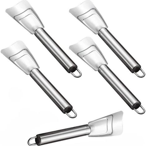 Raschietto per ghiaccio in acciaio inox - ZGEER - Accessori per la pulizia del frigorifero (5 pezzi) (1/5)