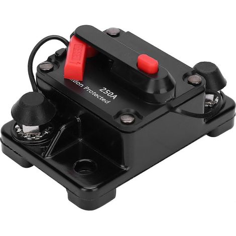 Sicherungshalter mit automatischer Rückstellung, Kupfer, wasserdicht, rot, DC 12–42 V, 250 A