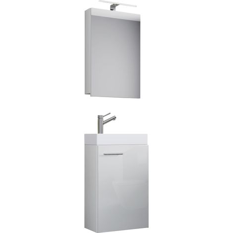 3 piezas Lavabo de los huéspedes Slito 130x41x22 - VCM