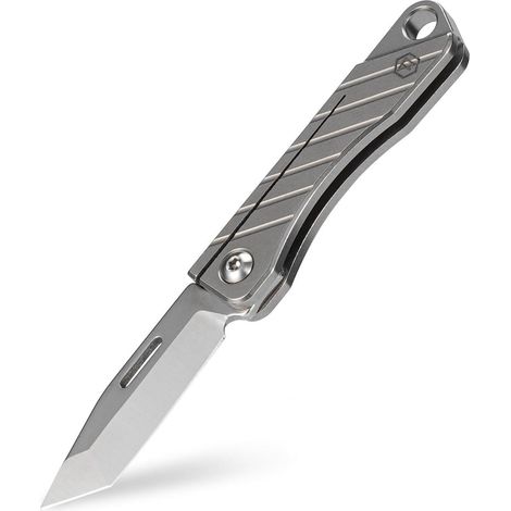 Mini couteau pliant Titane avec porte-clés pour camping & EDC