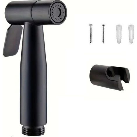 Douchette WC douchette Douchette spray wc toilettes bidet pulvérisateur de bidet de poche en acier inoxydable pulvérisateur(noir) (1/5)