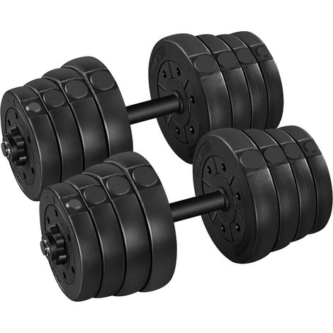 Homevive Kit Mancuernas Ajustables Juego de Pesas y Mancuernas para Casa o Gimnasio Mancuernas Musculacion con Cerraduras de Estrella