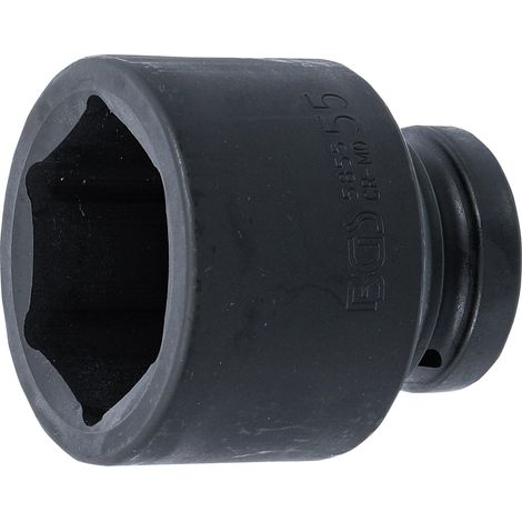 BGS Llave de impacto hexagonal Interior cuadrado de 25 mm (1") SW 55 mm - 5855 (1/4)