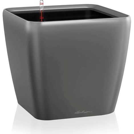 Pot de Fleurs d'Interieur Quadro Ls Réserve d'Eau Intégrée Coloris Anthracite 50 x 50 x 47 cm (1/5)