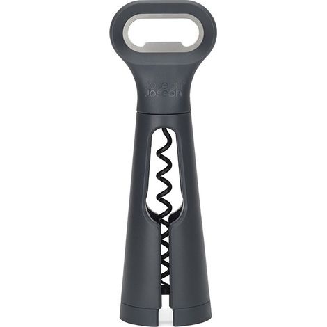 Sacacorchos multifuncional 3-en-1 Joseph Joseph Duo – abre botellas de vino, corta cápsulas y destapa botellas, diseño ergonómico y compacto.