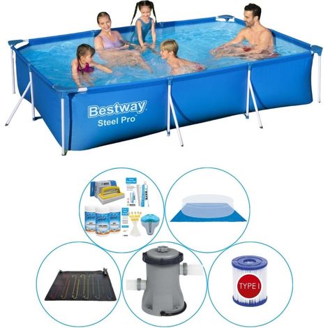 Bestway Bestway Steel Pro Rectangulaire - 300x201x66 cm - 6-pièces S22087