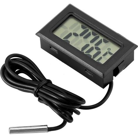 Digital LCD Car Thermometer Indoor Outdoor Home Office Refrigerator Aquarium Water Temperature Gauge (1/5)