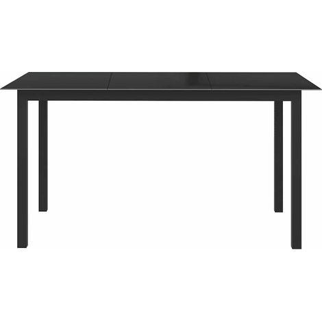 Maison Exclusive - Gartentisch Schwarz 150x90x74 cm Aluminium und (1/5)