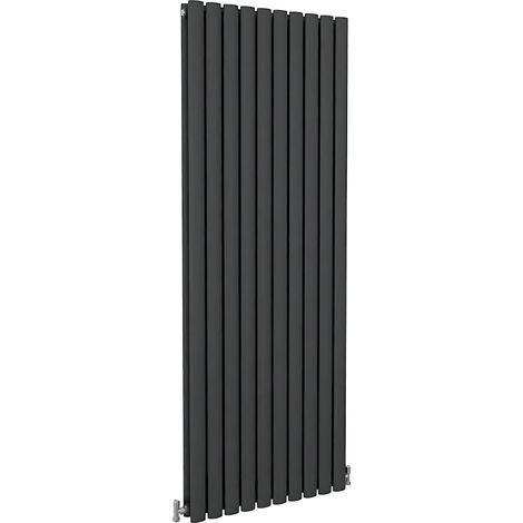 SKY Bathroom Oval Column Radiator Vertical 1600x590mm Double Anthracite (1/5)
