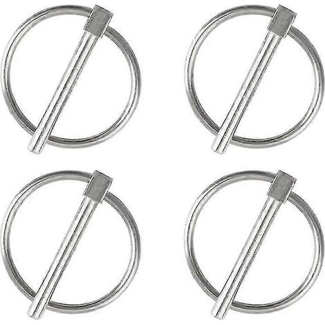 Goupille de sécurité (4 pièces) en acier inoxydable 316, diamètre 4,5 mm, pour cadenas de remorque. (1/5)