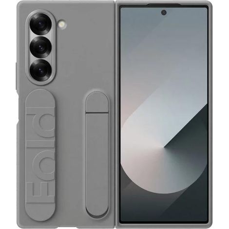 Étui de support avec dragonne gris pour Samsung Galaxy Z Fold6